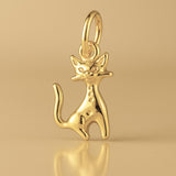 14ct Gold Plated - Atomic era Cat Charm