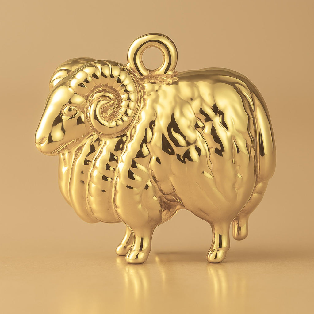 14ct Gold Plated - Skudde Ram Charm