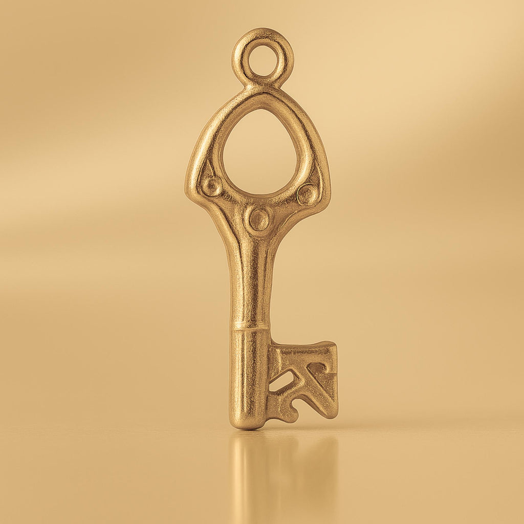 14ct Gold Plated - Openwork 21 House Key Charm