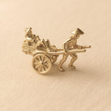 14ct Gold Plated - Rickshaw Cart Charm