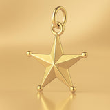 14ct Gold Plated - Classic Western Star Charm