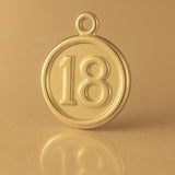 14ct Gold Plated - 18 Button Coin Charm