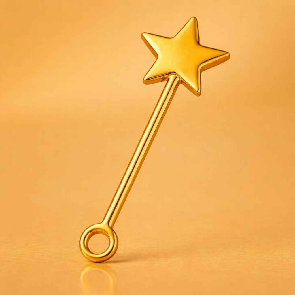14ct Gold Plated - Fairy Wand Charm
