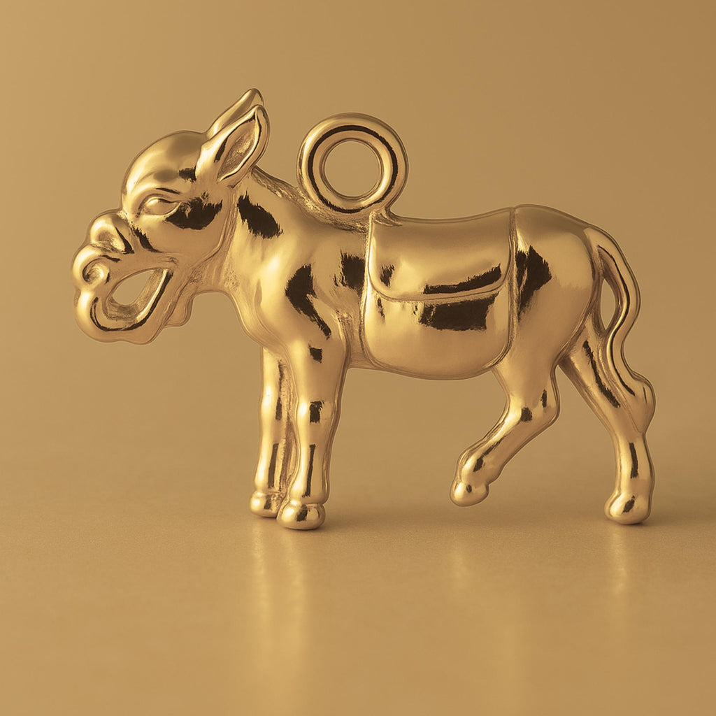 14ct Gold Plated - Farm Mule Charm