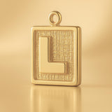 14ct Gold Plated - L Plate Charm
