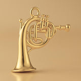 14ct Gold Plated - Single French Horn Charm