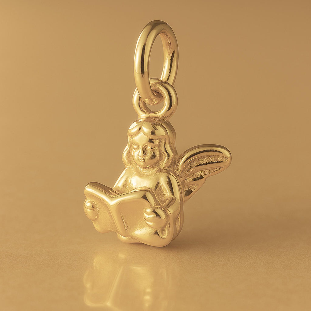 14ct Gold Plated - Miniature Singing Angel Charm
