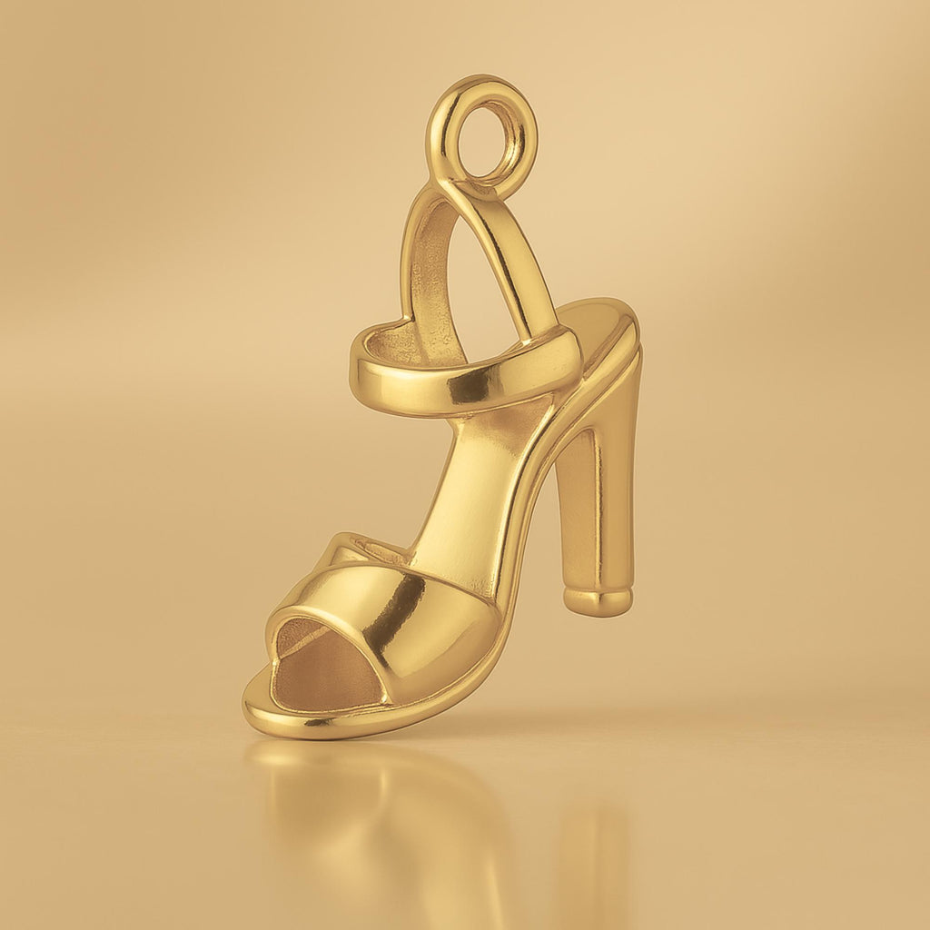 14ct Gold Plated - Ankle Strap Heels Charm