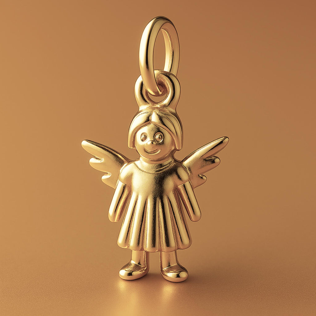 14ct Gold Plated - Festive Angel Figurine Charm