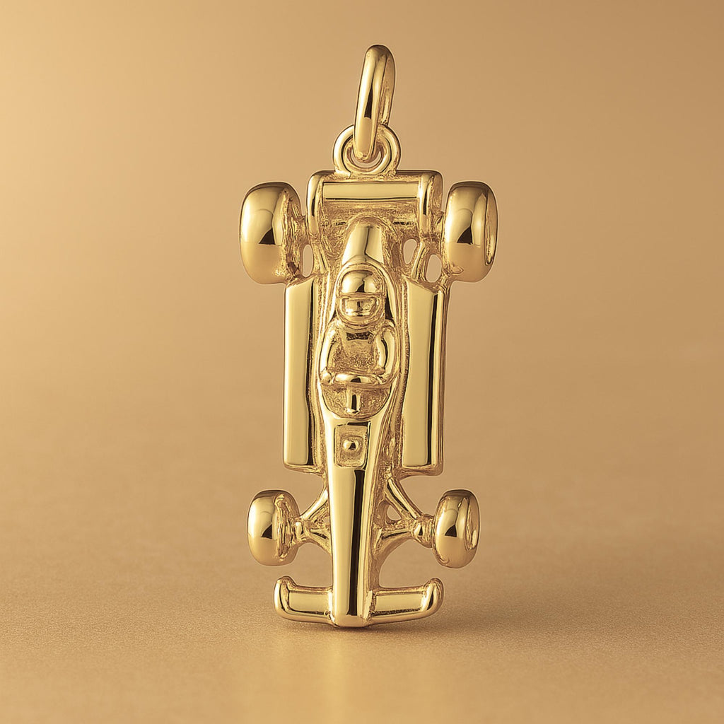 14ct Gold Plated - Formula 1 Racing Car Charm