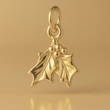 14ct Gold Plated - Christmas Mistletoe Charm
