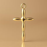 14ct Gold Plated - Fluid Crucifix Charm