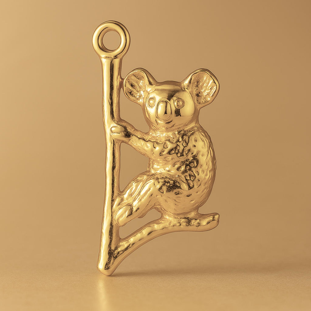 14ct Gold Plated - Drop Bear Koala Charm