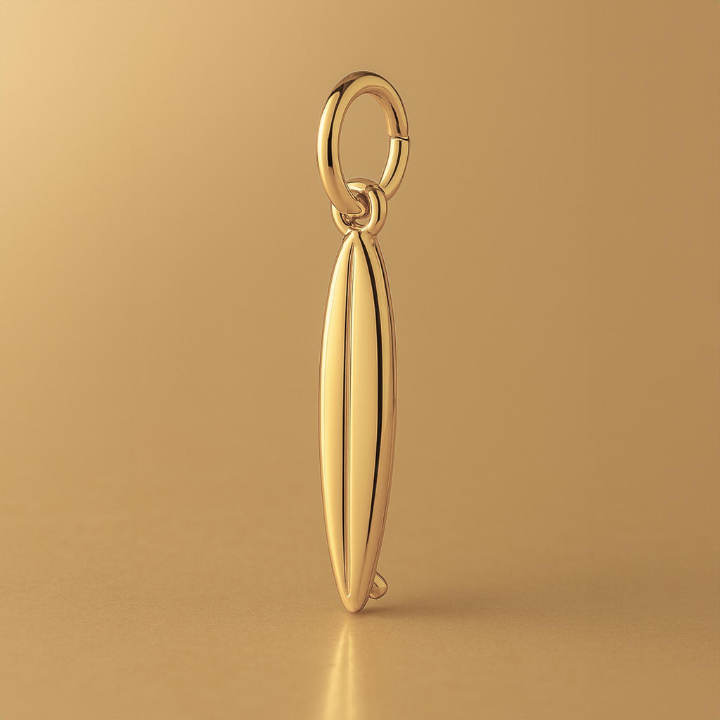 14ct Gold Plated - Shortboard Surfboard Charm