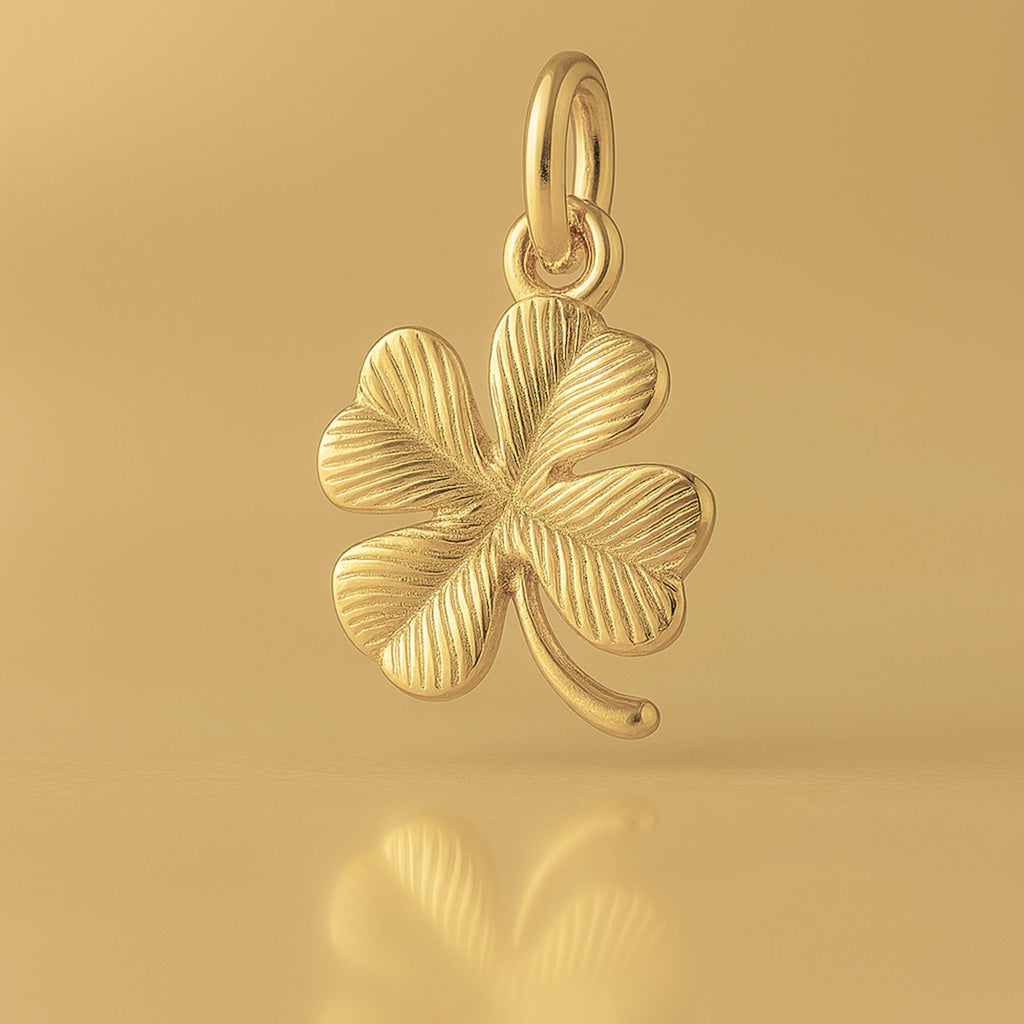 14ct Gold Plated - Ornate Four-Leaf Clover Charm
