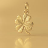 14ct Gold Plated - Ornate Four-Leaf Clover Charm