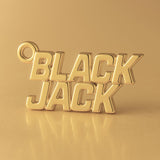14ct Gold Plated - BLACK JACK Charm