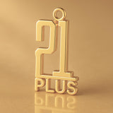14ct Gold Plated - 21 Plus Monogram Charm
