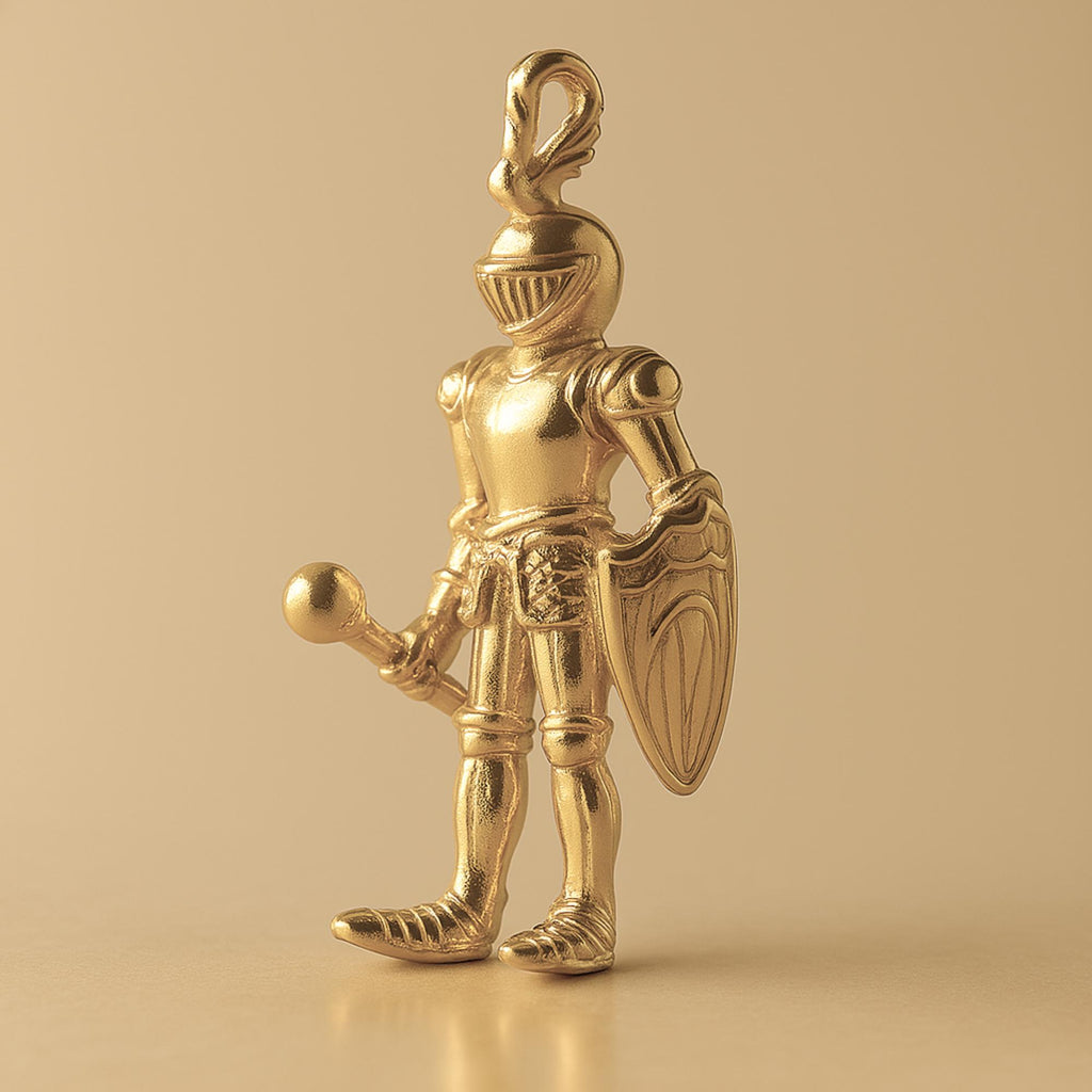 14ct Gold Plated - Medieval Knight Charm