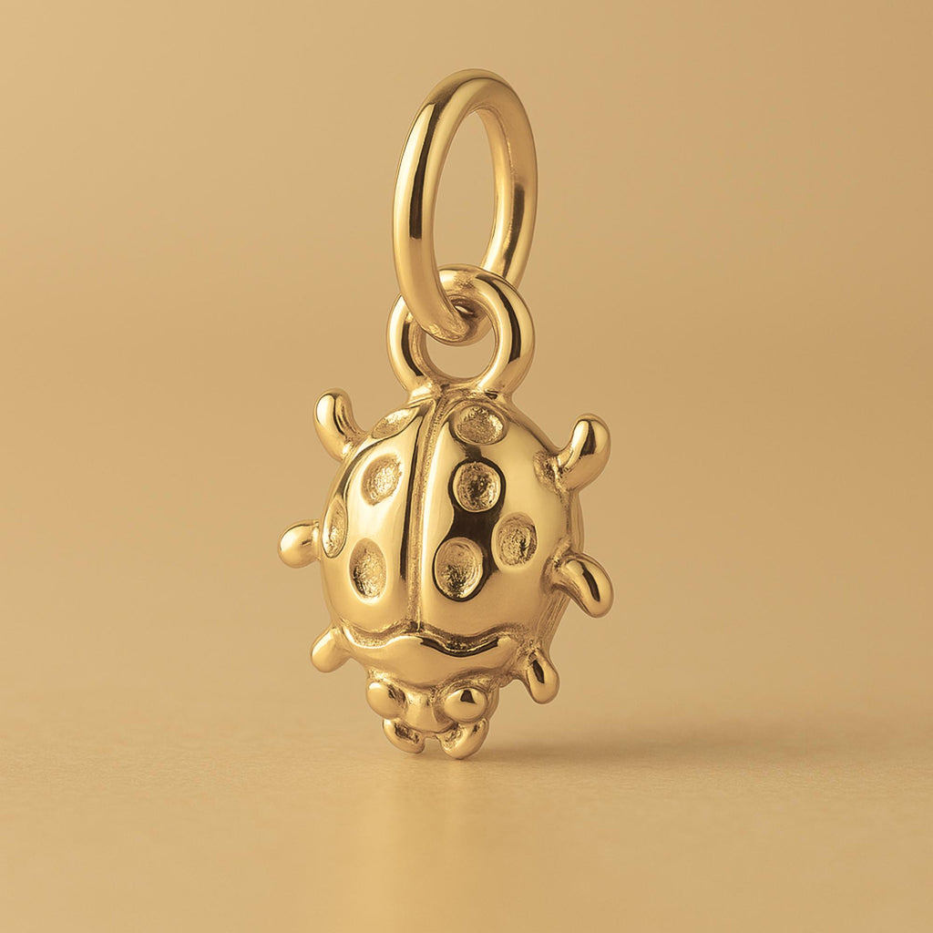 14ct Gold Plated - Spotted Ladybug Charm