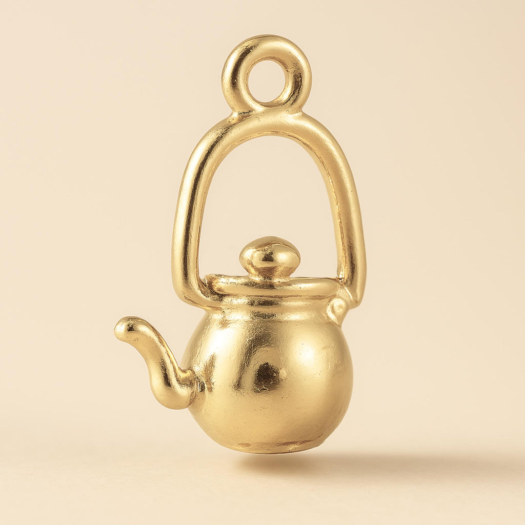 14ct Gold Plated - Kettle Teapot Charm