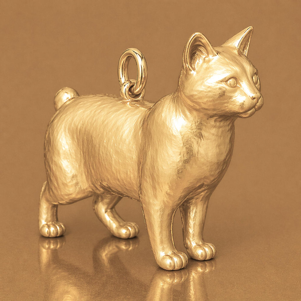 14ct Gold Plated - Pixiebob Cat Charm