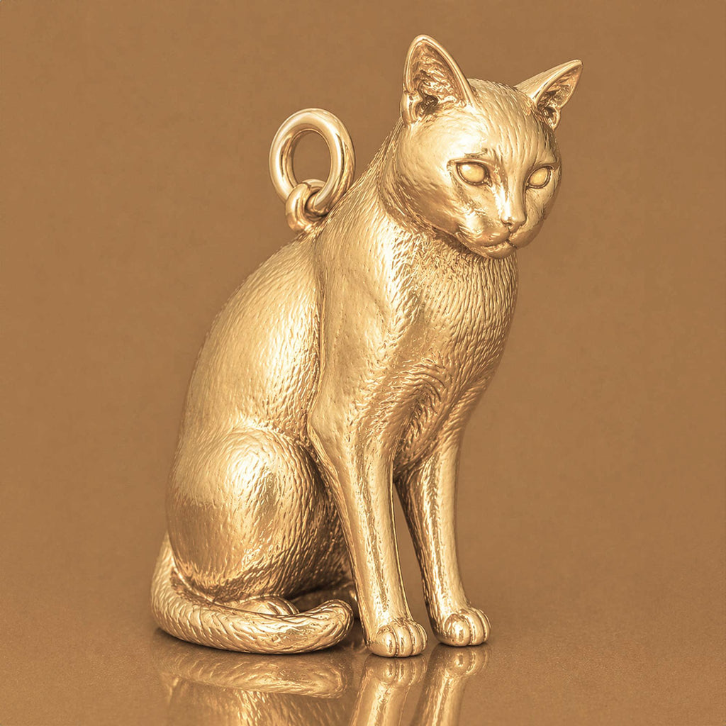 14ct Gold Plated - Chartreux Cat Charm