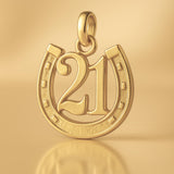 14ct Gold Plated - 21 Horseshoe Charm