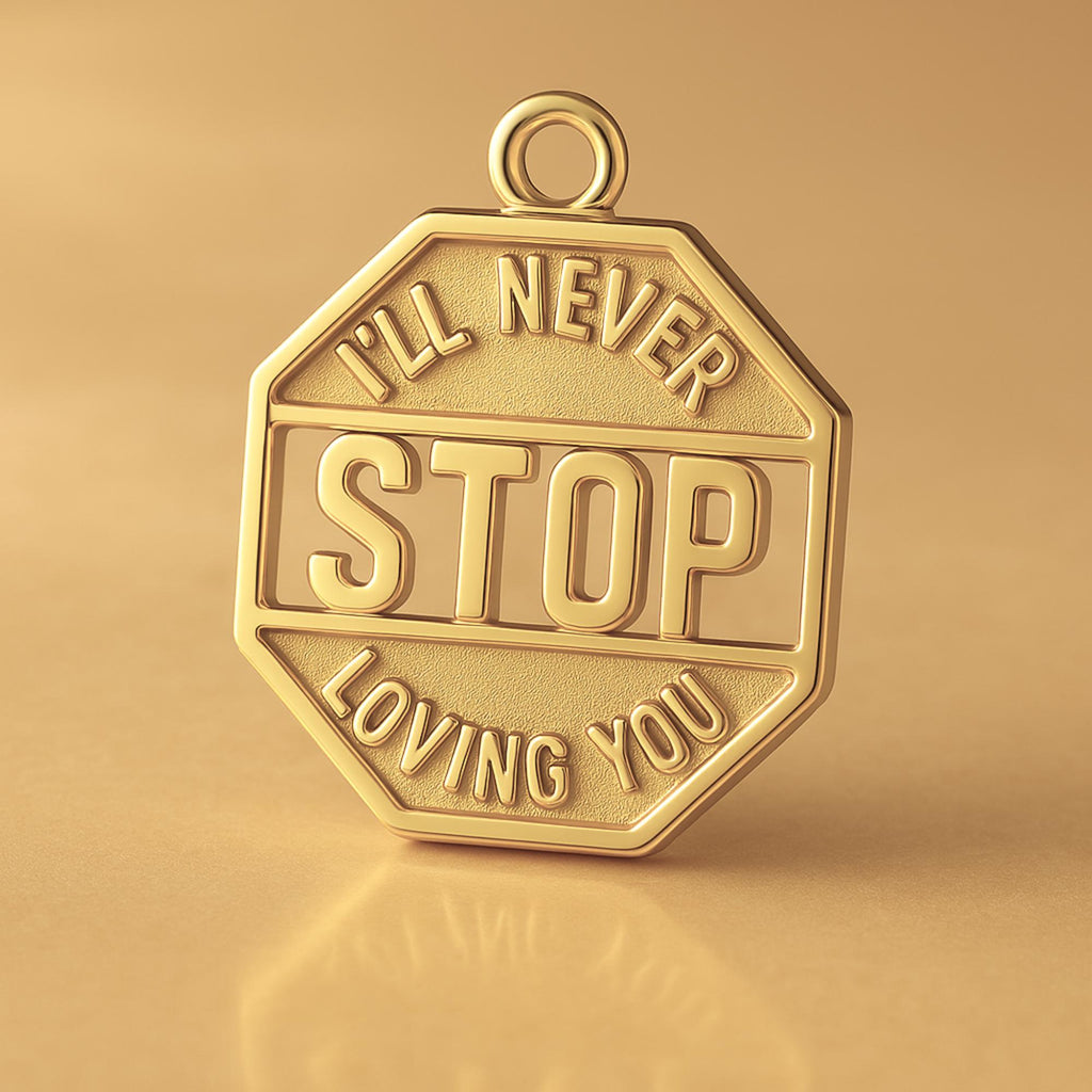 14ct Gold Plated - I'll Never Stop Loving You Amulet Charm