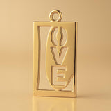 14ct Gold Plated - Inverted Love Charm