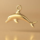 14ct Gold Plated - Gliding Dolphin Charm