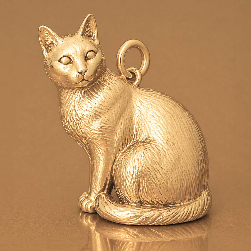 14ct Gold Plated - Siamese Cat Charm