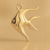 14ct Gold Plated - Moorish Idol Fish Charm