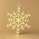 14ct Gold Plated - Starburst Snowflake Charm
