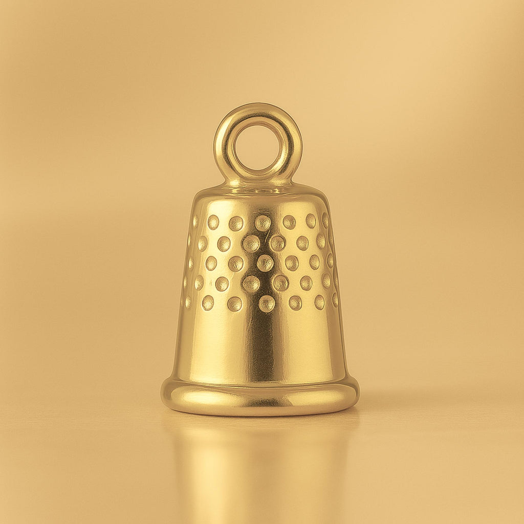 14ct Gold Plated - Mini Dimpled Thimble Charm