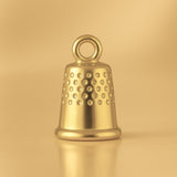 14ct Gold Plated - Mini Dimpled Thimble Charm