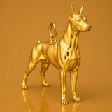 14ct Gold Plated - Doberman Pinscher Dog Charm