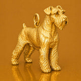 14ct Gold Plated - Miniature Schnauzer Dog Charm