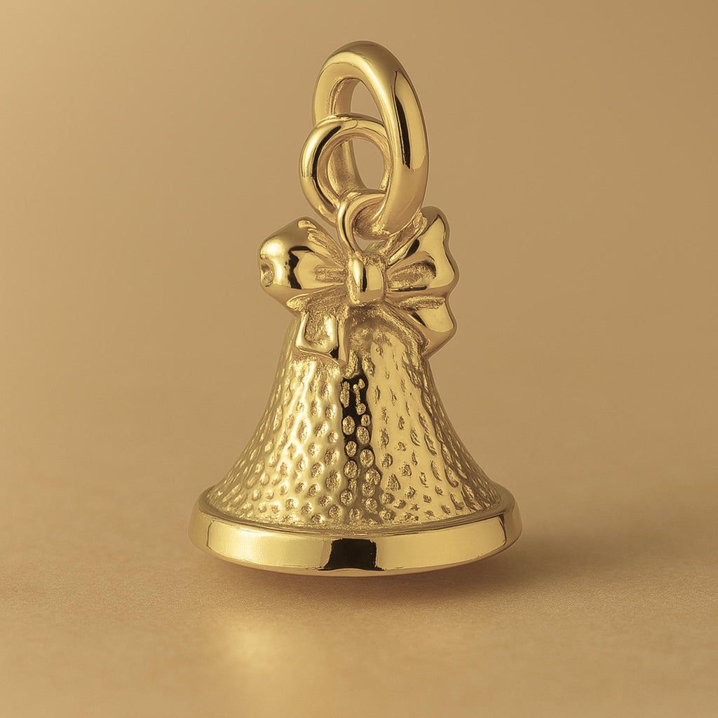 14ct Gold Plated - Christmas Bow Bell Charm