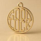 14ct Gold Plated - GOOD LUCK Openwork Charm