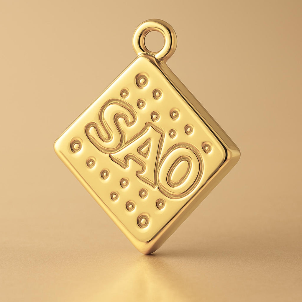 14ct Gold Plated - SAO Biscuit Charm