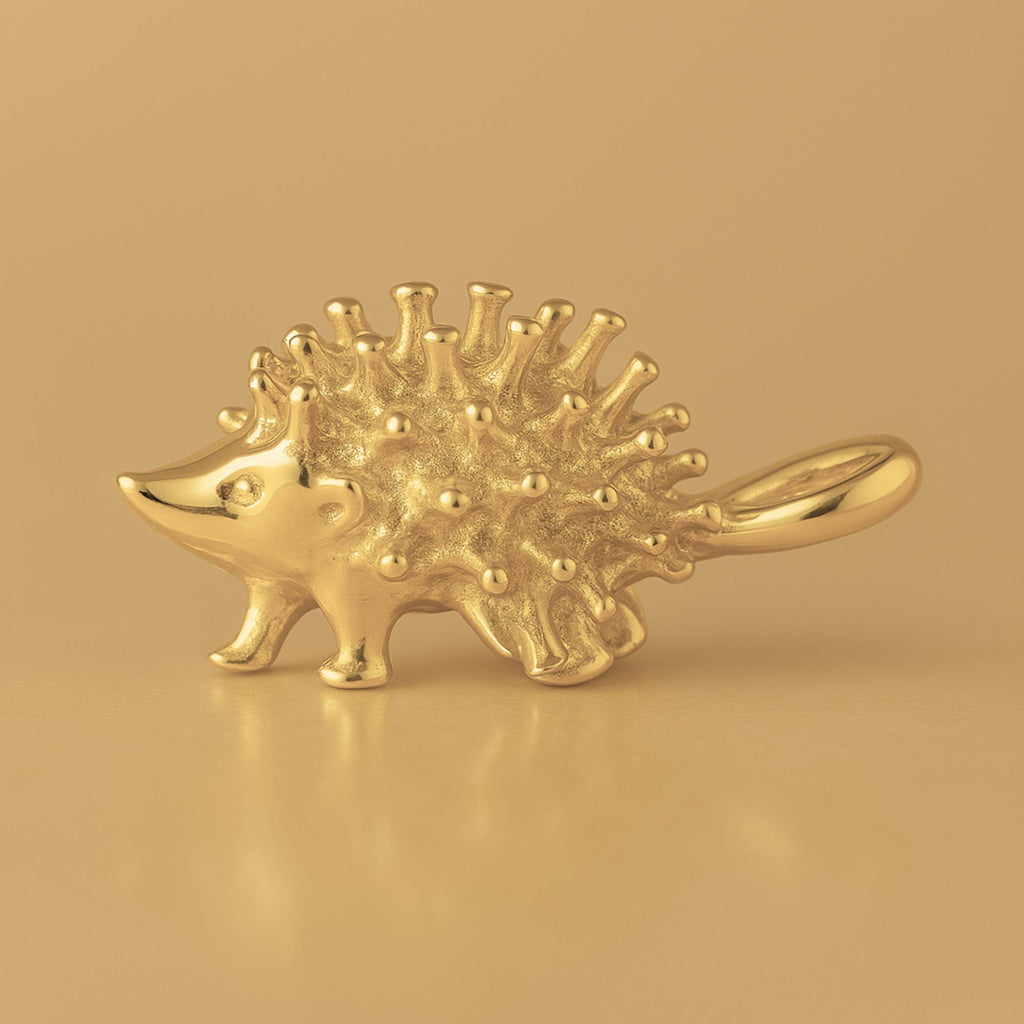 14ct Gold Plated - Wild Porcupine Charm