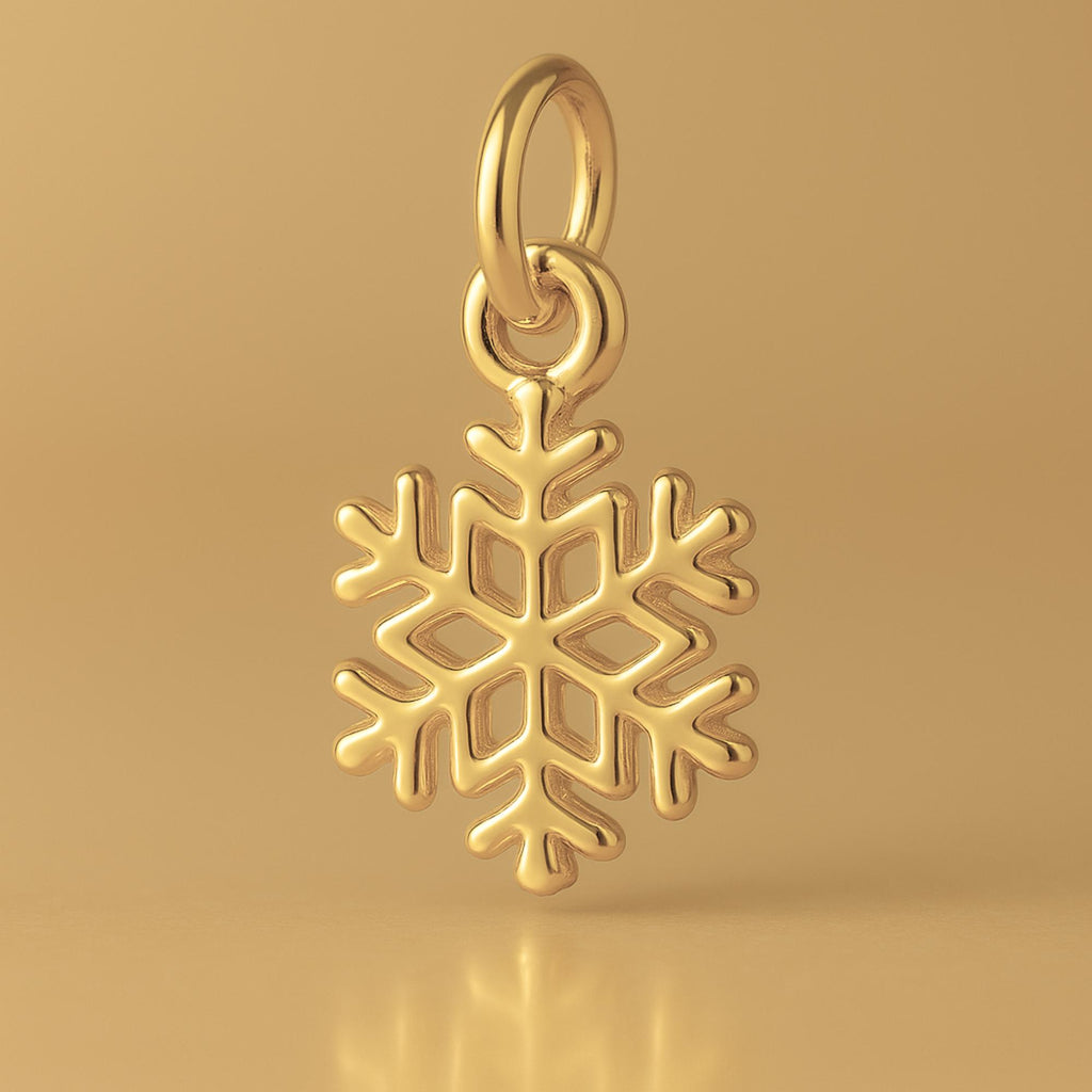14ct Gold Plated - Classic Snowflake Charm
