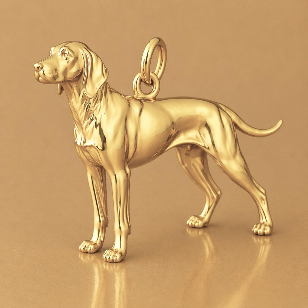 14ct Gold Plated - Vizsla Dog Charm