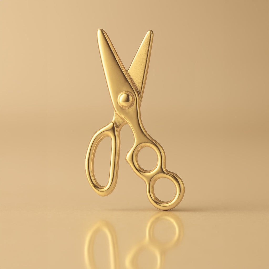 14ct Gold Plated - Hair Stylist Scissors Charm