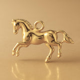 14ct Gold Plated - Leaping Horse Charm