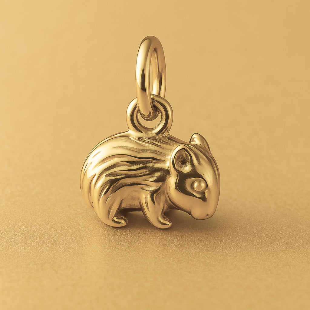 14ct Gold Plated - Australian Wombat Charm