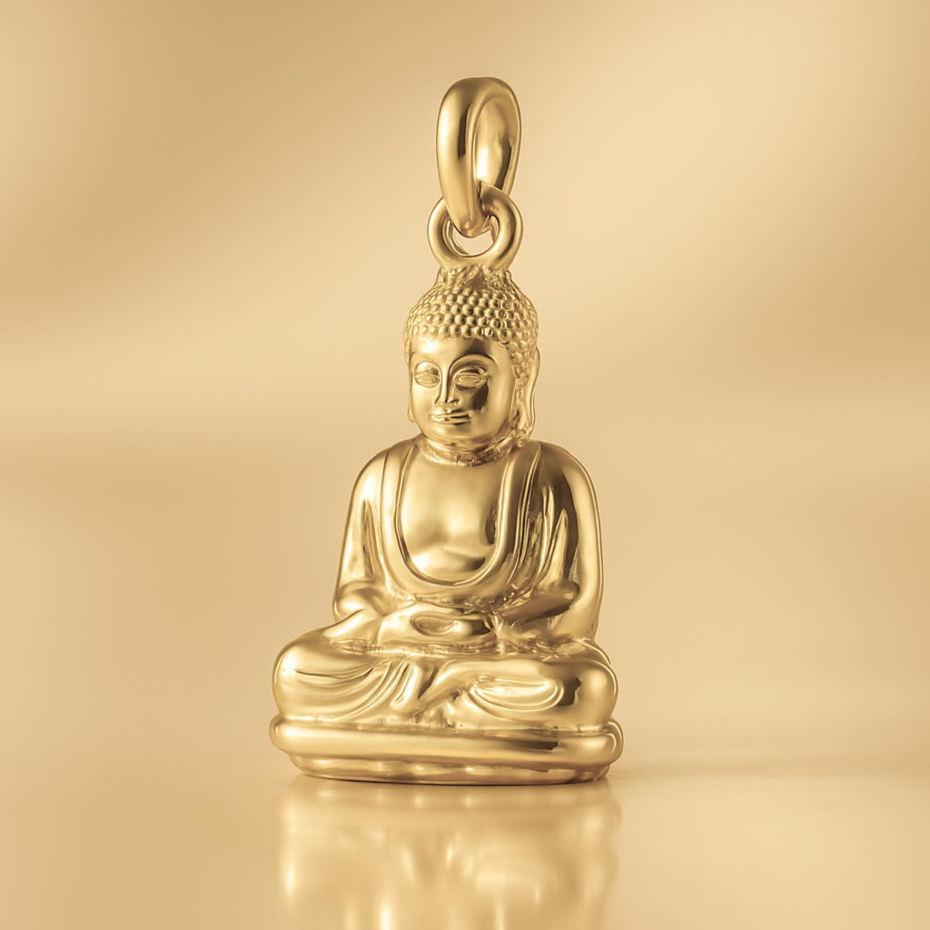 14ct Gold Plated - Seated Buddha Charm