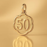 14ct Gold Plated - 50th Clover Charm
