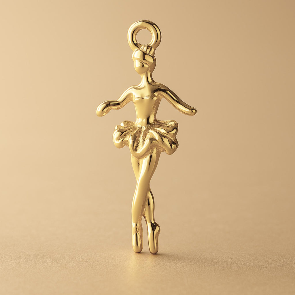 14ct Gold Plated - Enpointe Ballerina Charm
